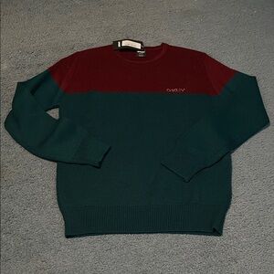Oakley Men's Crewneck Sweater - Burgundy and Teal